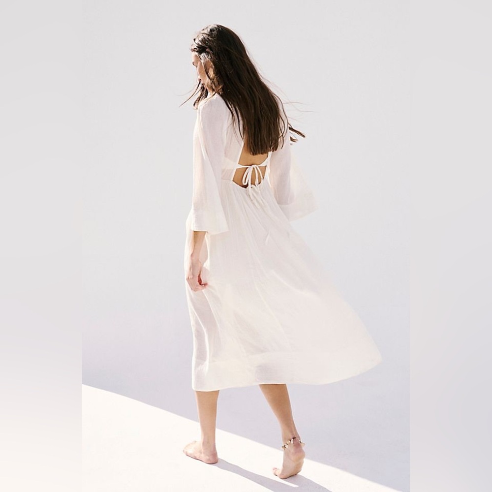 Free People Free-est Kelsie Midi Dress | Elegant White Midi Dress